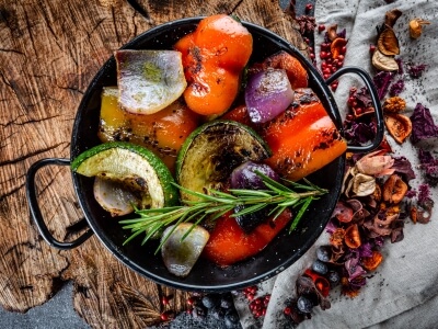 Söeahjus grillitud köögiviljad