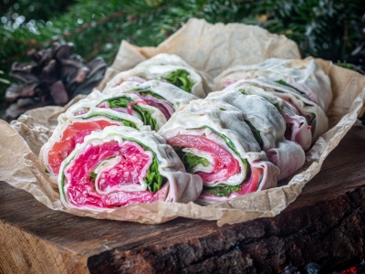 Lavaš  toorjuustu ja lõhega